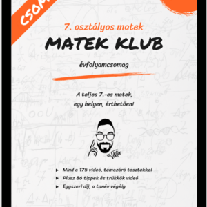 Matek Klub 7. osztály Tanév bérlet